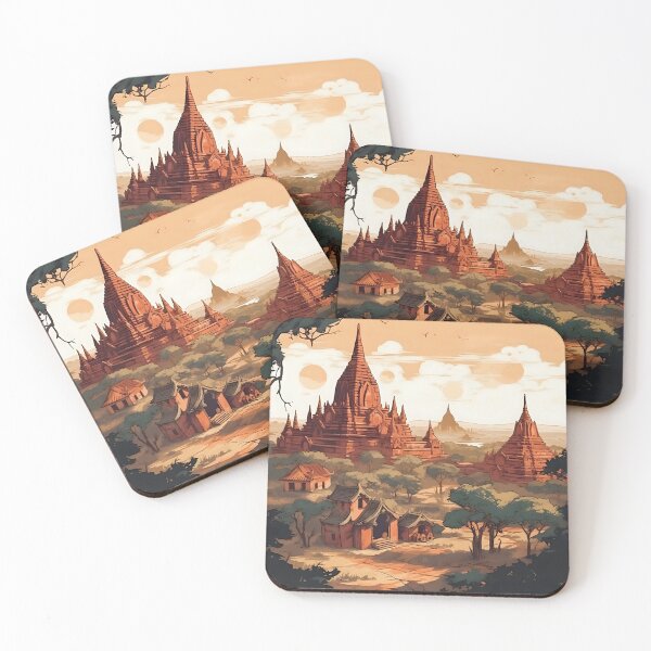 Item preview, Beautiful illustration of Bagan, Myanmar designed and sold by KristinaNEL.