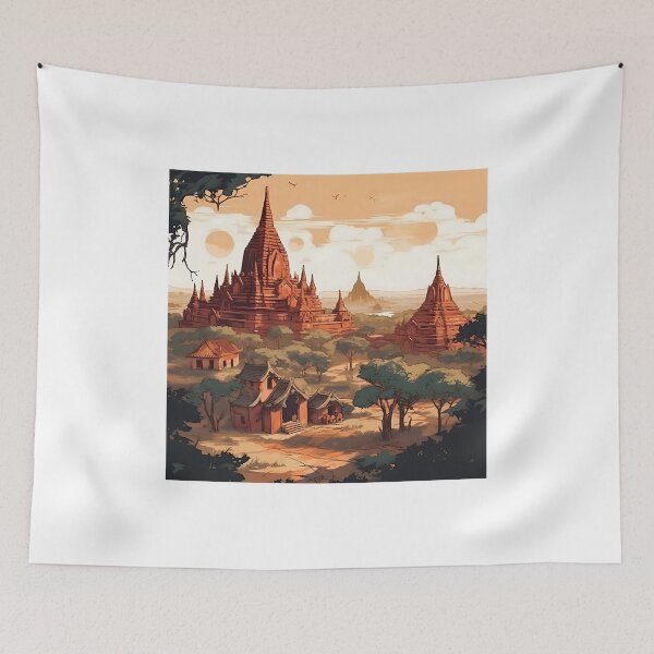 Item preview, Beautiful illustration of Bagan, Myanmar designed and sold by KristinaNEL.