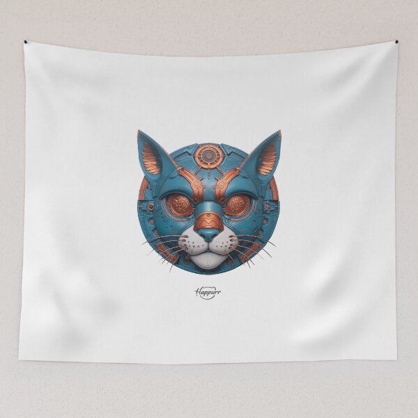 Item preview, Cyberpunk style, mechanical style, cat designed and sold by Happurr.