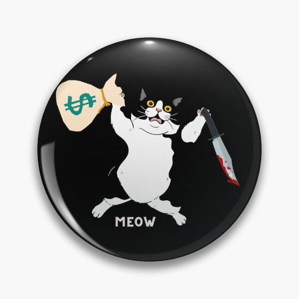 Item preview, Black and White Cat Jumping Money Knife designed and sold by TheFullFantasy.