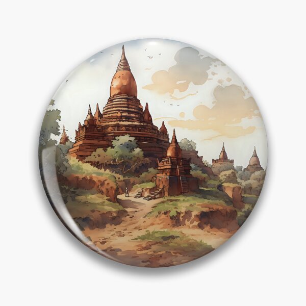 Artikelvorschau, Realistische Darstellung von Bagan, Myanmar entworfen und verkauft von KristinaNEL.