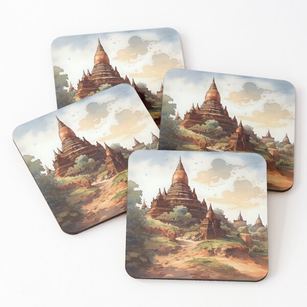 Item preview, Realistic illustration of Bagan, Myanmar designed and sold by KristinaNEL.
