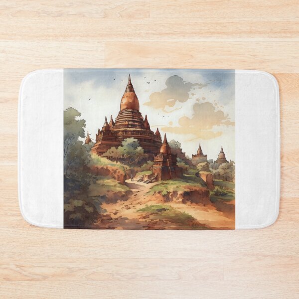 Item preview, Realistic illustration of Bagan, Myanmar designed and sold by KristinaNEL.