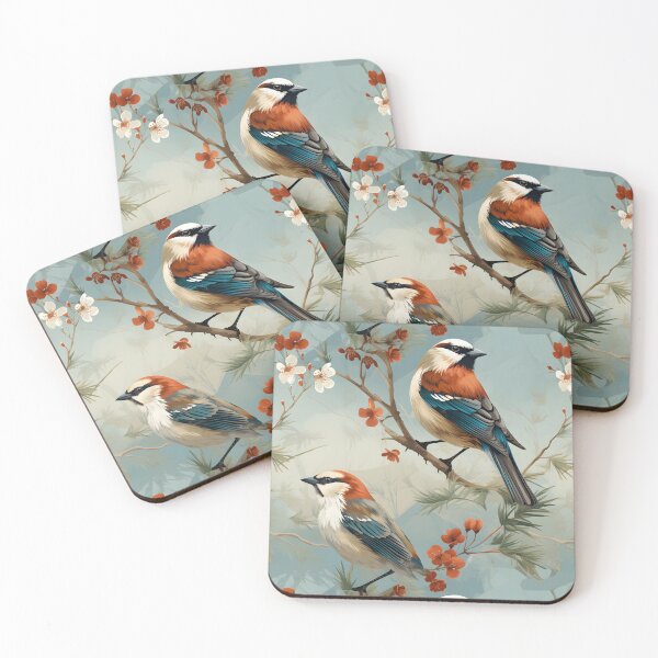 Item preview, Aves de América del Norte - gorrión designed and sold by DigitalPatternx.