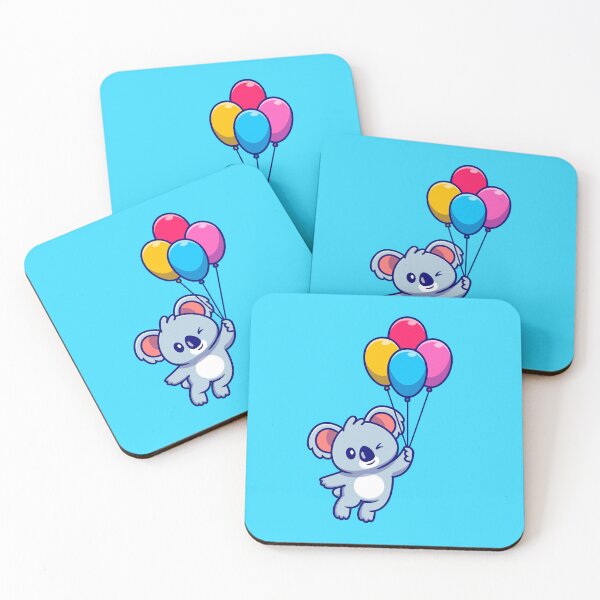 Item preview, Cute Koala Floating with Balloon Cartoon designed and sold by moriahvanta.