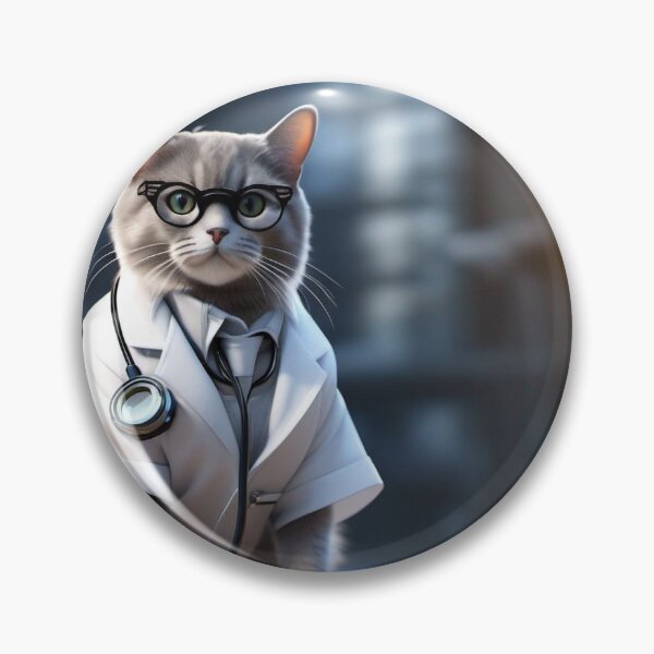 Item preview, Scientist Cat: Hyperrealistic Feline Concept Art designed and sold by Dottie1e.