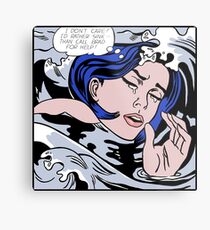 Roy Lichtenstein Drowning Girl High Quality Metal Print