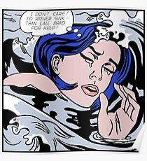 Roy Lichtenstein Drowning Girl High Quality Poster