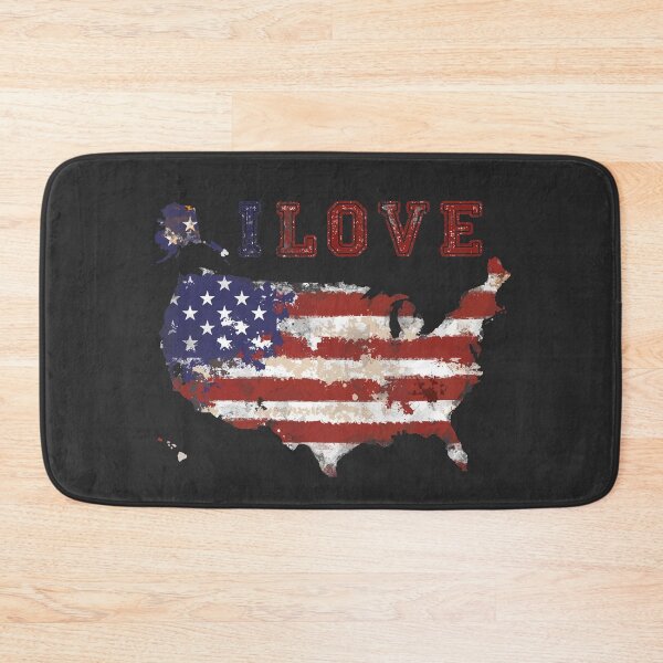 Item preview, i love America (American map & flag) designed and sold by hayrpictures.