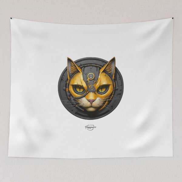 Item preview, Cyberpunk style, mechanical style, cat designed and sold by Happurr.