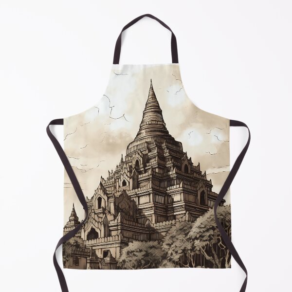 Artikelvorschau, Vintage-Illustration von Bagan, Myanmar entworfen und verkauft von KristinaNEL.
