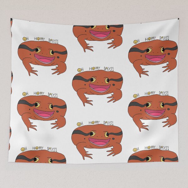 Item preview, "oh hoppy days" tomato frog designed and sold by Evan Sims.