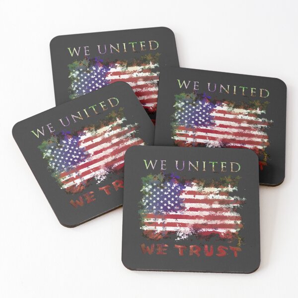Item preview, we united we trust (American map & flag) designed and sold by hayrpictures.