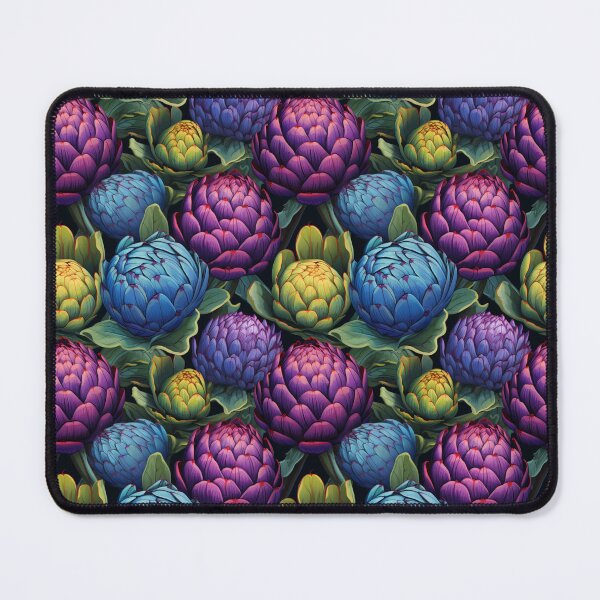 Item preview, Artistic Harvest: Colorful Artichokes on A Dark Background designed and sold by minjagoods.