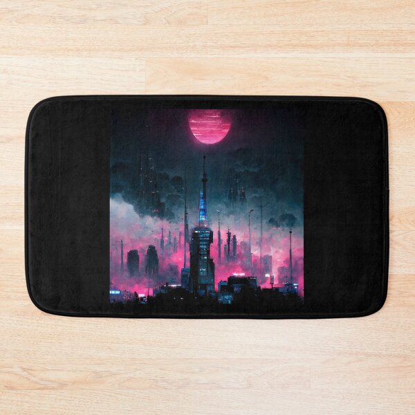 Item preview, Cyber City (Neo Noir Blade Runner Inspired Cityscape Vaporwave Synthwave Poster) designed and sold by ZGigerBarker.