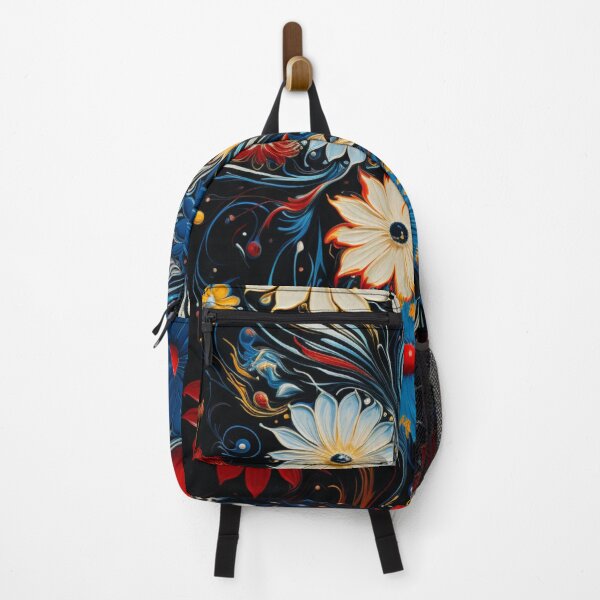 Item preview, flowers,paint,media,blue,red, designed and sold by Desiyuchi.