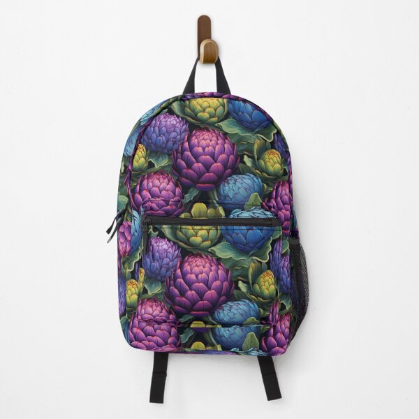 Item preview, Artistic Harvest: Colorful Artichokes on A Dark Background designed and sold by minjagoods.
