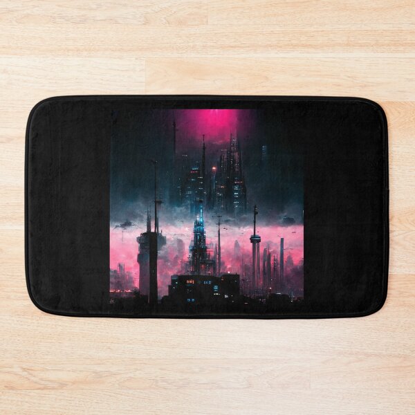 Item preview, Dark City Future (Neo Noir Blade Runner Inspired Cityscape Vaporwave Synthwave Poster) designed and sold by ZGigerBarker.