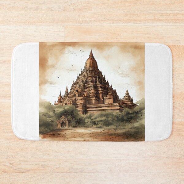 Artikelvorschau, Hübsche Cartoon-Illustration von Bagan, Myanmar entworfen und verkauft von KristinaNEL.