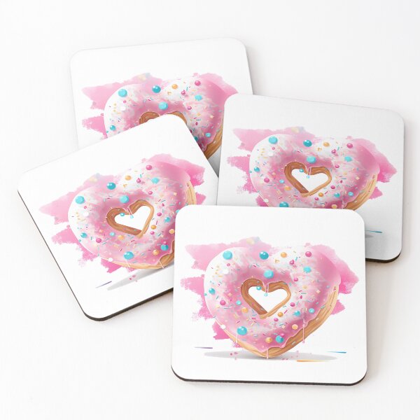 Item preview, Sweetheart Sprinkles: Colorful Heart-Shaped Donut Delight designed and sold by CharmiArtz.