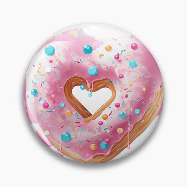 Item preview, Sweetheart Sprinkles: Colorful Heart-Shaped Donut Delight designed and sold by CharmiArtz.