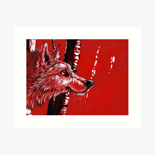Vista previa del artículo con la obra «abedul rojo», diseñado y vendido por brushandtea.