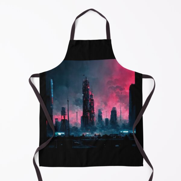 Item preview, Dystopian Synthwave City (Neo Noir Blade Runner Inspired Cityscape Vaporwave Synthwave Poster) designed and sold by ZGigerBarker.