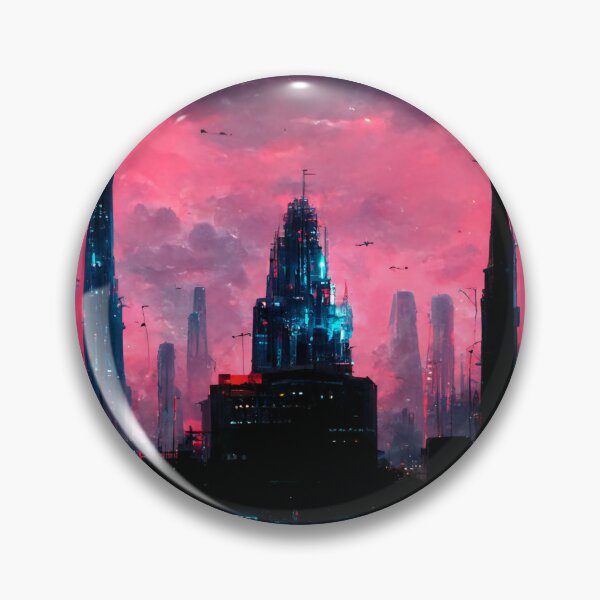 Item preview, Future Mosque In A Dystopian Synthwave City (Neo Noir Blade Runner Inspired Cityscape Vaporwave Synthwave Poster) designed and sold by ZGigerBarker.