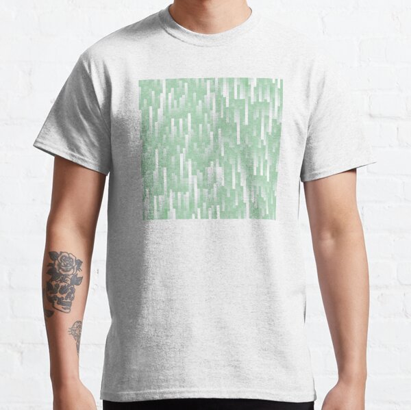 Disover Moss Iceland // Vintage Nature Peaks Geometric 1980s 8bit Pixel Art Pattern | Classic T-Shirt