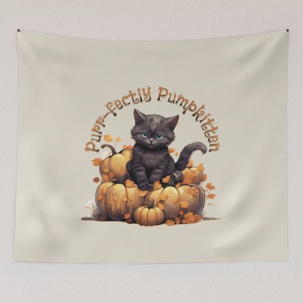 Item preview, Halloween Cat Magic - Purr-fectly Pumpkitten designed and sold by PositiveIdeas.