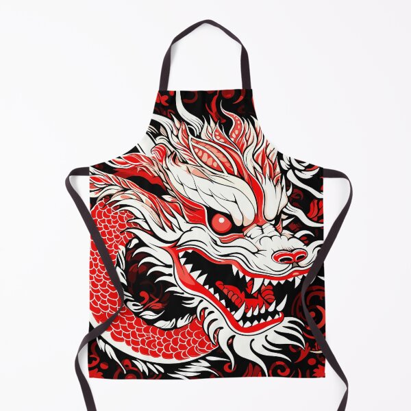Artikelvorschau, Wildes rot-weißes traditionelles chinesisches Drachendesign entworfen und verkauft von Artbyminga.