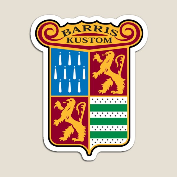 Item preview, Gold Barris Kustom Crest Black Border designed and sold by Barris Kustom City.