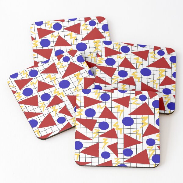 Item preview, Retro 80's Grid Pattern & Geometric Shapes Seamless Pattern designed and sold by BlueMoonBarn.