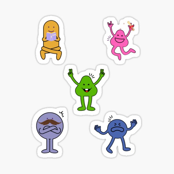 3 silly little goofy doodles | Sticker