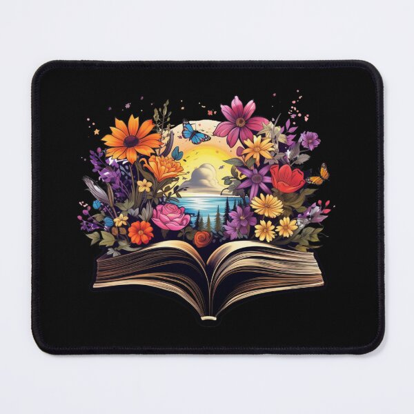Item preview, Open Book with Wild Flowers Book Aesthetic designed and sold by ArtFromBeyond.