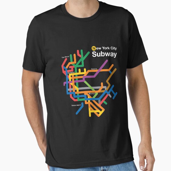 Item preview, NYC Subway diagram, black background designed and sold by shbubble1.