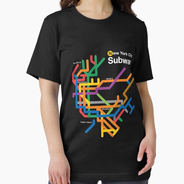 Item preview, NYC Subway diagram, black background designed and sold by shbubble1.