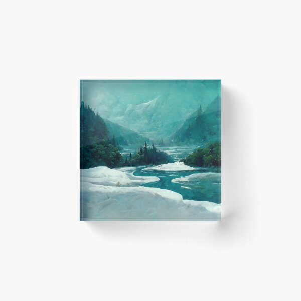 Item preview, Cold Mountain River Valley Painting (Thomas Cole Inspired Artwork) designed and sold by ZGigerBarker.