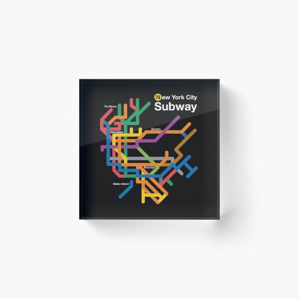 Item preview, NYC Subway diagram, black background designed and sold by shbubble1.