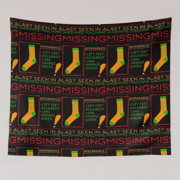 Item preview, Missing Sock Announcement Last Seen In A Washing Machine designed and sold by ElSpektra.