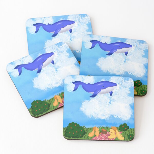 Item preview, flying whale and bunny designed and sold by BranketRabbit.