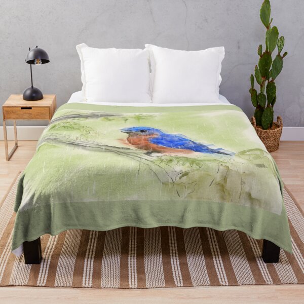 Item preview, Eastern Bluebird On A Rainy Spring Day designed and sold by Lois  Bryan.