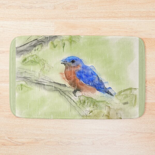 Item preview, Eastern Bluebird On A Rainy Spring Day designed and sold by Lois  Bryan.