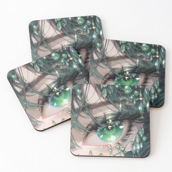 Item preview, Jeweled Depths: Enchanting Anime Green Eye Closeup designed and sold by EmeraldeaArt.