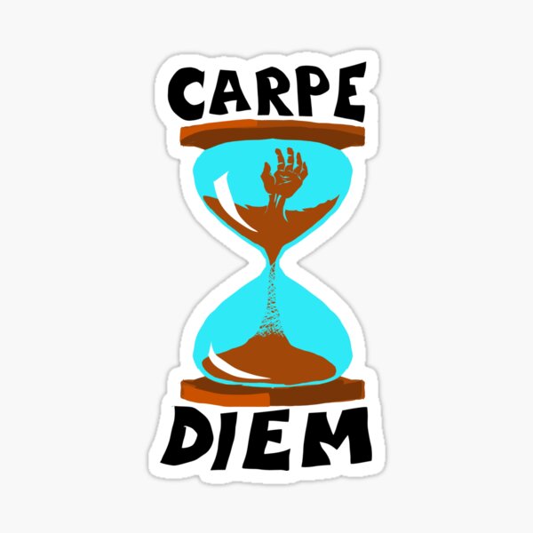 Carpe Diem Sticker by Graficticia