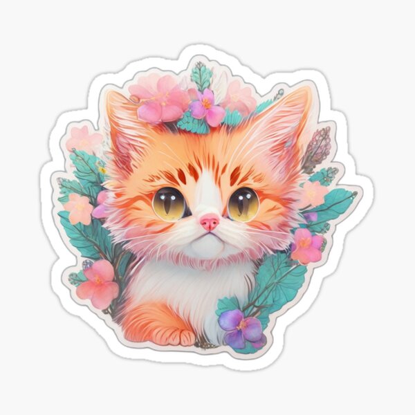 Item preview, Cute Colorful Kawaii Anime Cat designed and sold by atatenterprise.