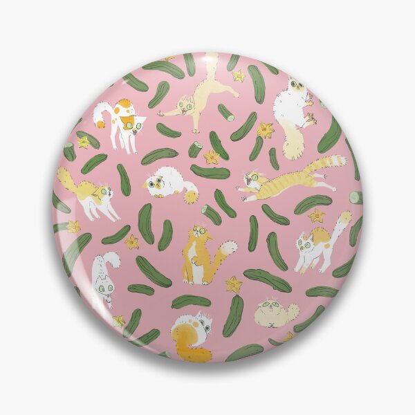 Item preview, Cats And Cukes - Pink With Blossoms designed and sold by JayBirdsBrain.