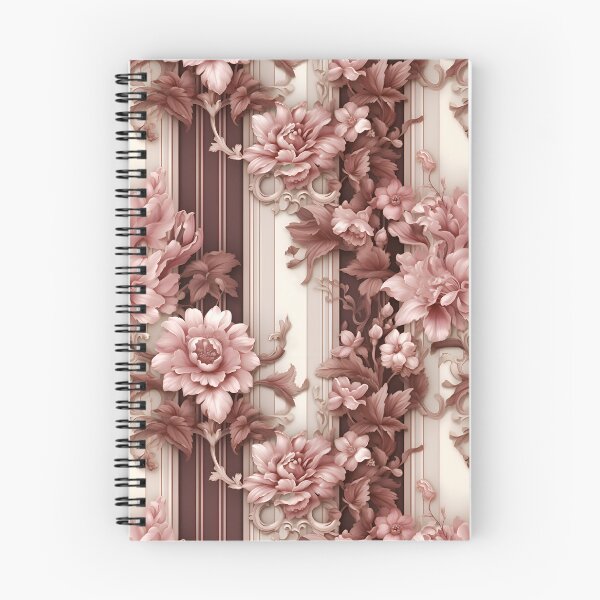 Aperçu de l'œuvre Motif floral de style victorien vintage en vieux rose et beige créée et vendue par coreexpressions.