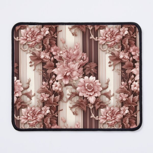 Item preview, Vintage Victorian Style Floral Pattern in Dusty Pink and Beige designed and sold by coreexpressions.
