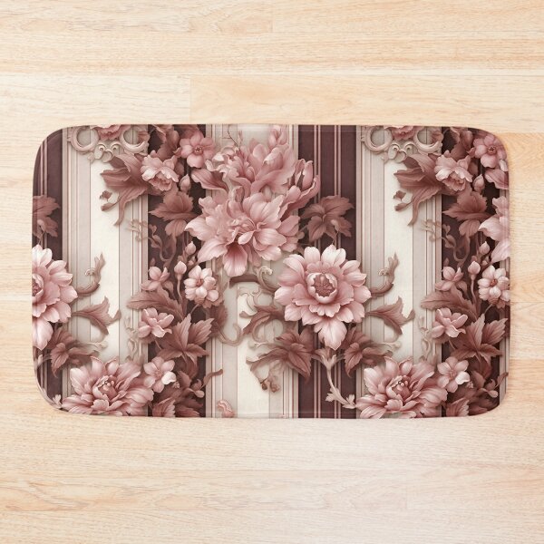 Item preview, Patrón floral de estilo victoriano vintage en rosa polvoriento y beige designed and sold by coreexpressions.